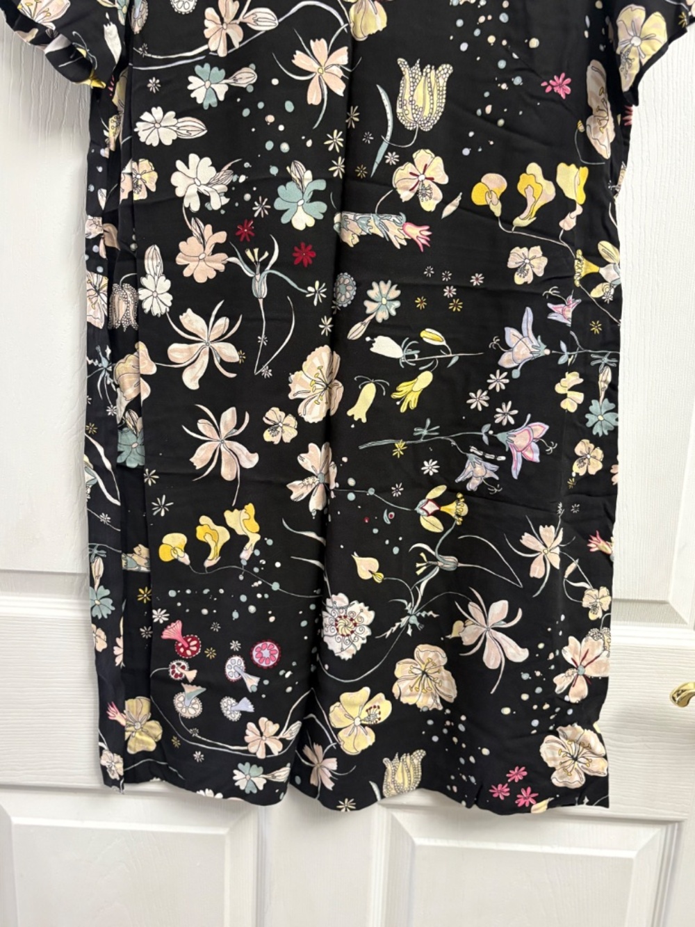 Women's Navy Blue Floral Print H&M Mini Dress - Picture 3 of 7